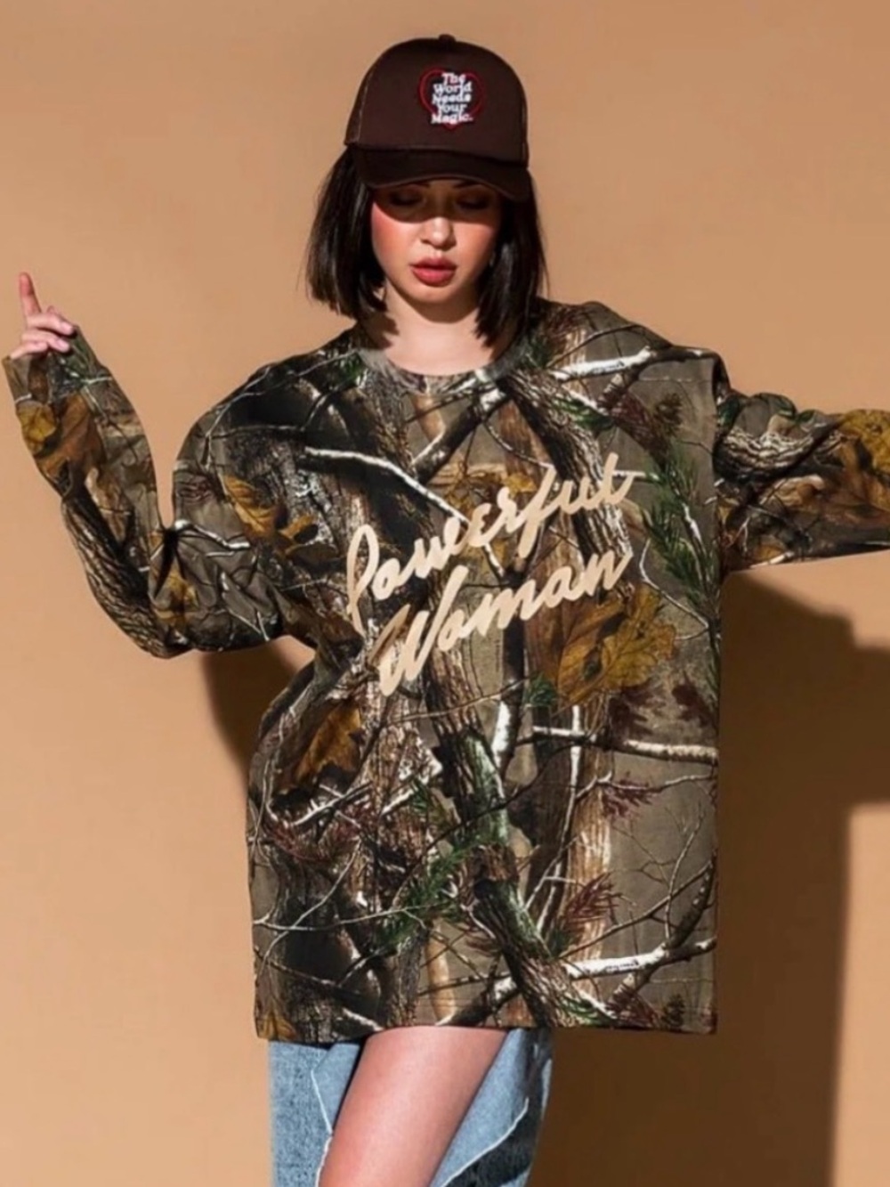 Dressed in Lala | Powerful Woman Camo Long Sleeve Tee